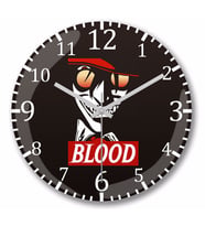 Blood Duvar Saati Bombeli Gercek Cam