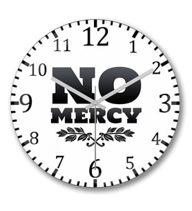 No Mercy Duvar Saati Bombeli Gercek Cam