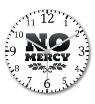 No Mercy Duvar Saati Bombeli Gercek Cam