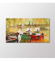 Arty Tablo Suluboya Tekneler ve İstanbul Tablo (Karışık)