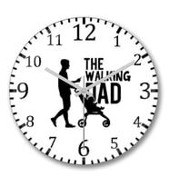 The Walking Dad Duvar Saati Bombeli Gercek Cam