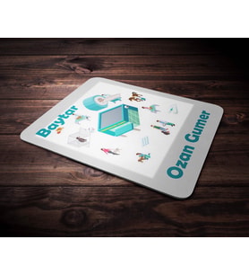 Kişiye Özel Baytar Tasarımlı Mouse Pad (Renksiz)