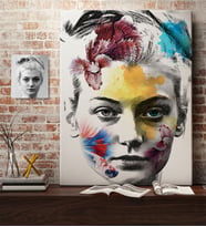 BK Gift Kişiye Özel Kadın İllüstrasyon Tasarımlı Kanvas Tablo (50 x 70 cm.) 4