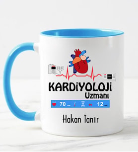 Kardiyoloji Uzmanı Kupa Bardağı Mavi