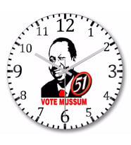 Vote Mussum Duvar Saati Bombeli Gercek Cam