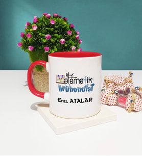 Matematik Mühendisi Kupa Bardak Kırmızı