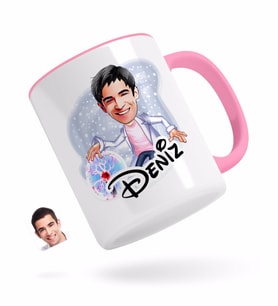 BK Gift Kişiye Özel Erkek Elektrik Mühendisi Karikatürlü Pembe Kupa Bardak-1