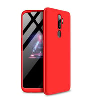 Teleplus Oppo A9 2020 Kılıf 360 Full Korumalı Ays Sert Kırmızı + Nano Ekran Koruyucu