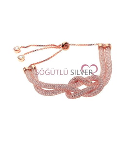 Söğütlü Silver Fileli İçi Zirkon Taşlı Bileklik