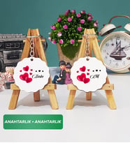İkili Sevgililer Günü Hediyesi Anahtarlık