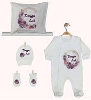 Pia Baby Gl 1919-04 İsme Özel Yastık Tulum Set