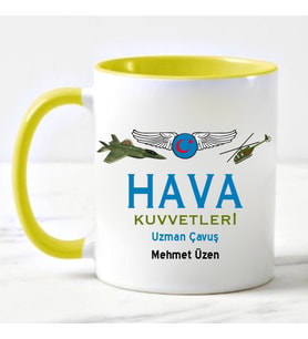Hava Kuvvetleri Uzman Çavuş Kupa Bardağı Sarı