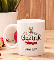 Elektrik Teknisyenine Hediye Beyaz Kupa Bardak
