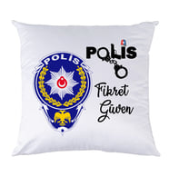 Biresimden Polise Hediye İsimli Kişiye Özel Yastık
