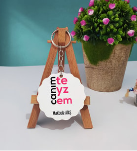 Teyzeye Hediye Canım Teyzem Tasarımlı Kişiye Özel Teyze Ahşap Anahtarlık