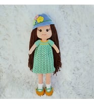 Amigurumi organik oyuncak kız bebek