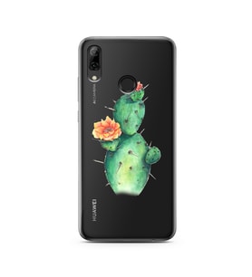 Kaktüs Tasarımlı Süper Şeffaf Silikon Telefon Kılıfı Huawei P Smart (2019)