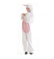 Unisex Tavşan Kostümü Yetişkin (Beyaz)