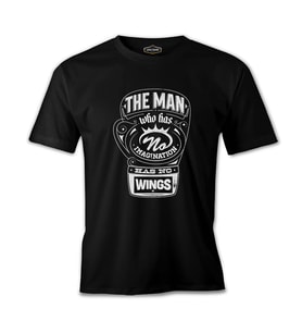Muhammad Ali - The Man Who has Wings Siyah Erkek Tshirt
