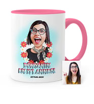 BK Gift Kişiye Özel Dünyanın En İyi Annesi Karikatür Pembe Kupa Bardak