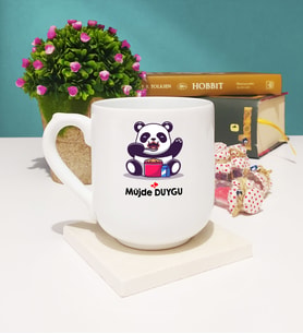Sevimli Panda Tasarımlı Kişiye Özel Panda Kupa Bardak