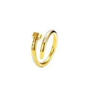 Chavin Taşlı Çivi Tasarım Bayan Çelik Yüzük eh80sr (Gold)