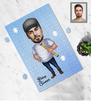 Kişiye Özel Mühendis Karikatürlü A4 99 Parça Puzzle Bay-2
