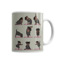 Rottweiler Yoga Rotfaydır Pug Köpek Yoga Kupa Bardak Porselen
