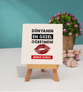 Dünyanın En Güzel Öğretmeni Dekoratif Taş Baskı