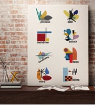 Ressamlar Sanat Tarihi Tasarımlı Kanvas Tablo 50x70cm