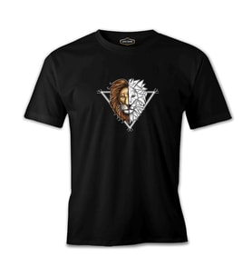 Aslan Triangle Siyah Erkek Tshirt
