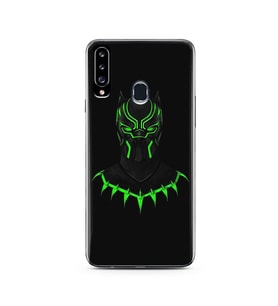 Black Panter Tasarım Süper Şeffaf Silikon Telefon Kılıfı Samsung A20s