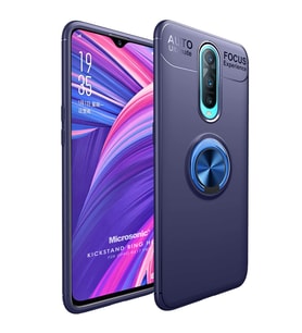 Microsonic Oppo RX17 Pro Kılıf Kickstand Ring Holder Lacivert