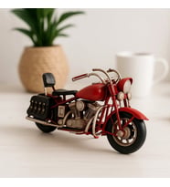 Dekoratif Nostaljik Metal Motosiklet Kırmızı  C0172