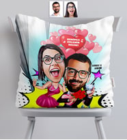 BK Gift Kişiye Özel Evlilik Teklifi Karikatürlü  Yastık  2