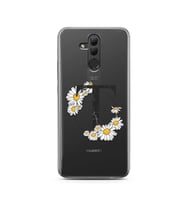 Papatya Harf Tasarım Süper Şeffaf Silikon Telefon Kılıfı Huawei Mate 20 Lite T-H