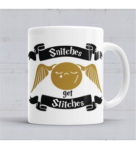 Harry Potter Snitches Get Stitches Kupa Bardak Porselen