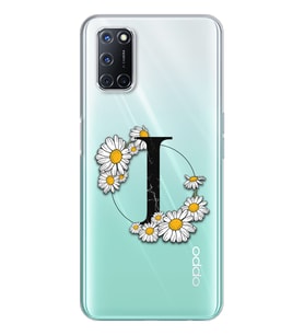 Papatya Harf Tasarım Süper Şeffaf Silikon Telefon Kılıfı Oppo A52-A72 I-Harfi