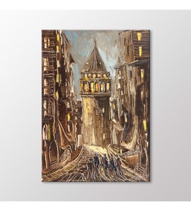 Arty Tablo Galata Kulesi Tablo (Karışık)