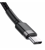 Baseus Cafule Type C To Type C Hızlı Şarj Kablosu 1M - Siyah Gri