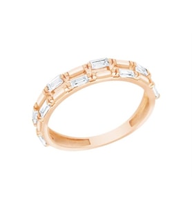 Diamond Line-Gülaylar Altın 14 Ayar Baget Taşlı Yüzük