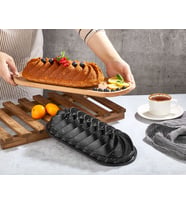 Ebru Granit Döküm Baton Kek Kalıbı 33 cm (Siyah)