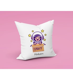 Maymun Astronot Uzay Yastığı Kişiye Özel