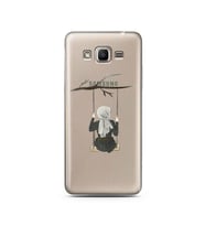 Salıncak Kız Tasarımlı Süper Şeffaf Silikon Telefon Kılıfı Samsung J2 Prime