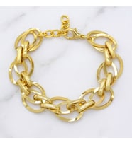 FerizZ 22 Altın Kaplama Samanyolu Bayan Zincir Bileklik BLK-172 (Gold)