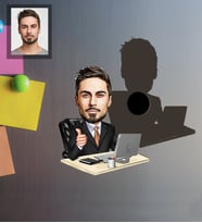 Kişiye Özel İş Adamı Karikatürlü Ahşap Magnet Bay-27