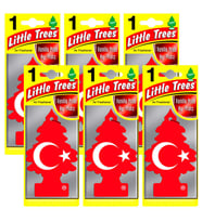 Little Trees TÜRK Bayrağı Vanilya Aromalı Oto Kokusu 6 Adet (Karışık)