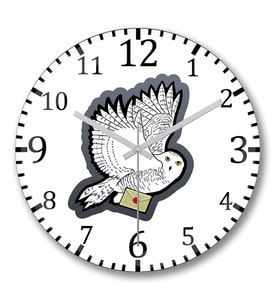 Harry Potter Mail Time Duvar Saati Bombeli Gercek Cam