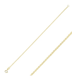 40 Mikron Doç Gümüş Zincir Bileklik (Gold)