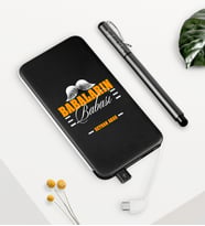 BK Gift Kişiye Özel Babaların Babası Siyah 5000 mAh Hızlı Şarj Powerbank Kalem Seti-2 (Model 1)